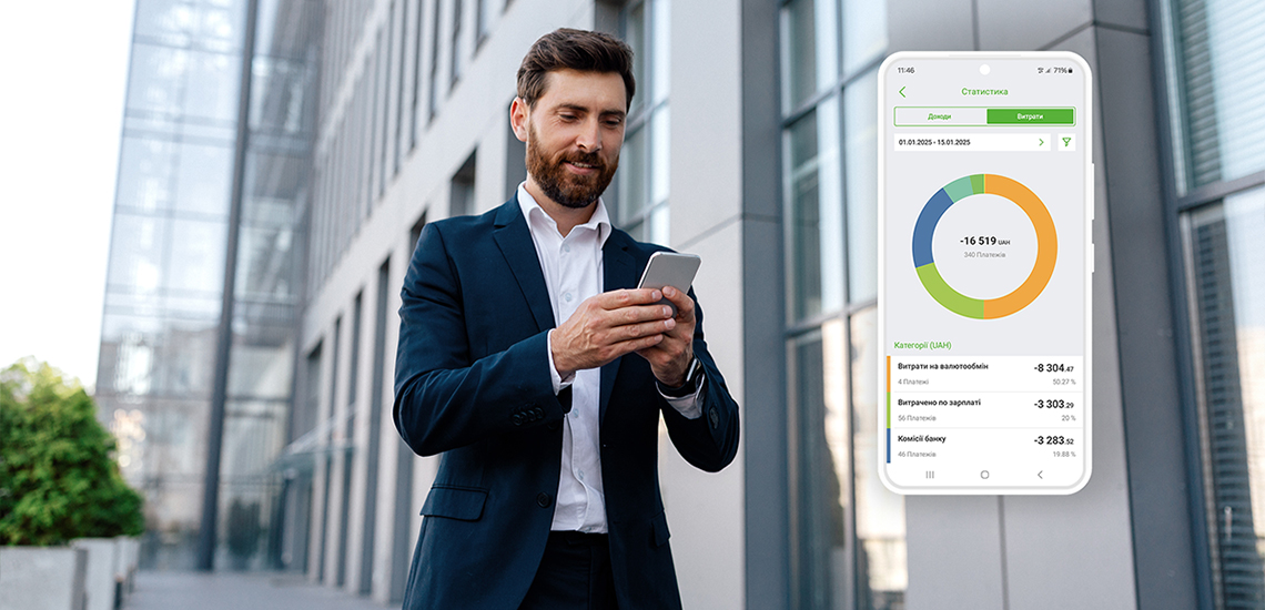 Оновлення у застосунку для юросіб Click OTPay: статистика по операціям та заявки на продаж валюти