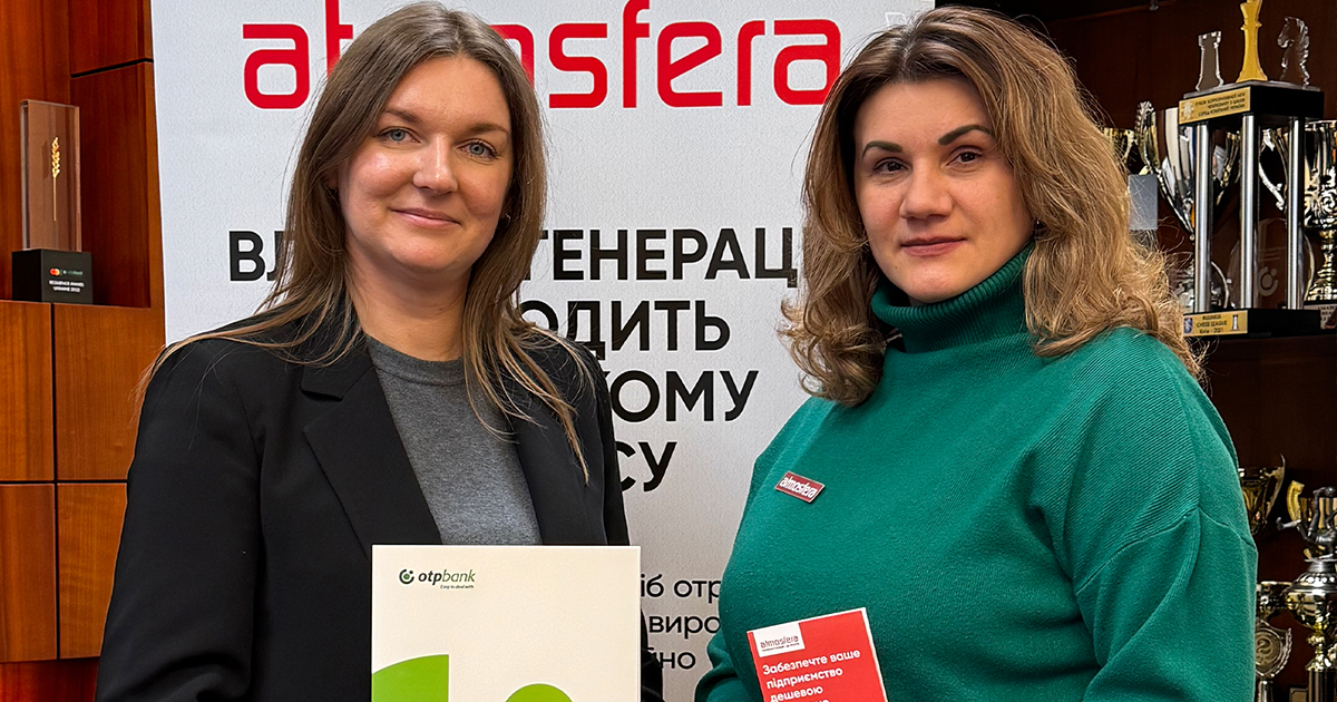 Від ідеї до повного запуску СЕС у кредит: ОТП БАНК та Atmosfera уклали партнерство